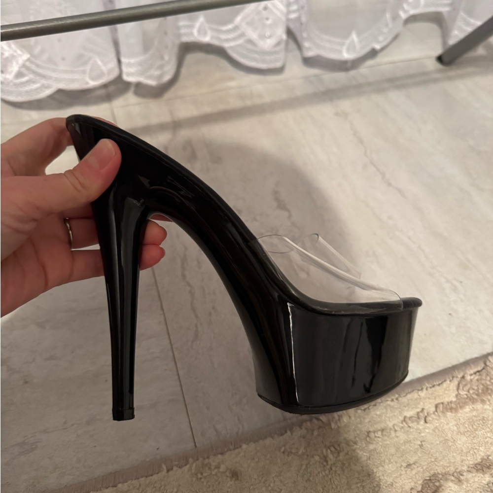 Black Stiletto Platform Heels
